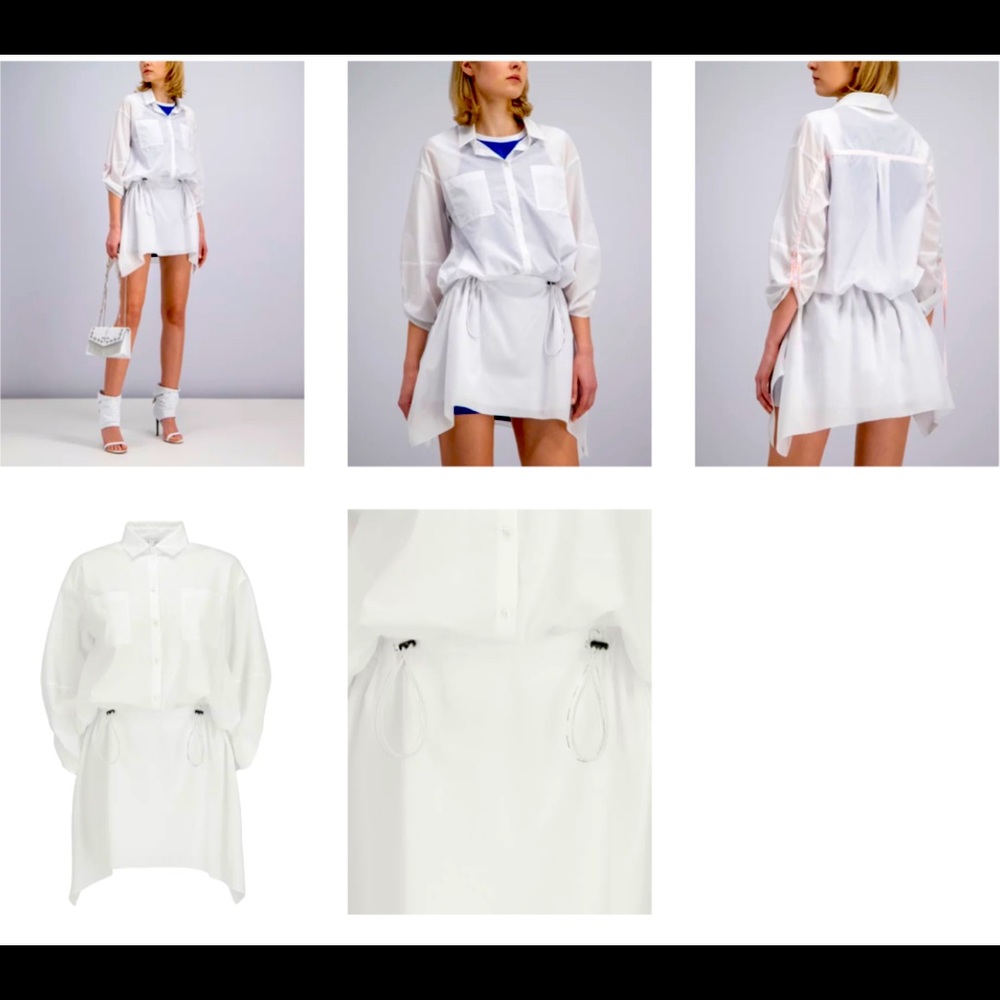 Patrizia Pepe ShirtDress white DoubleFit Size44